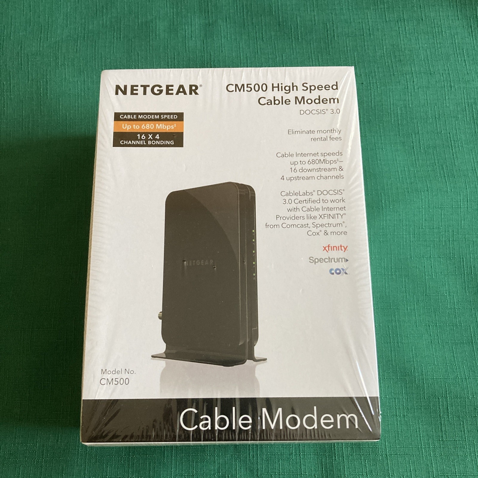 New NETGEAR CM500 16×4 DOCSIS 3.0 Cable Modem 680mbps Xfinity Spectrum Cox