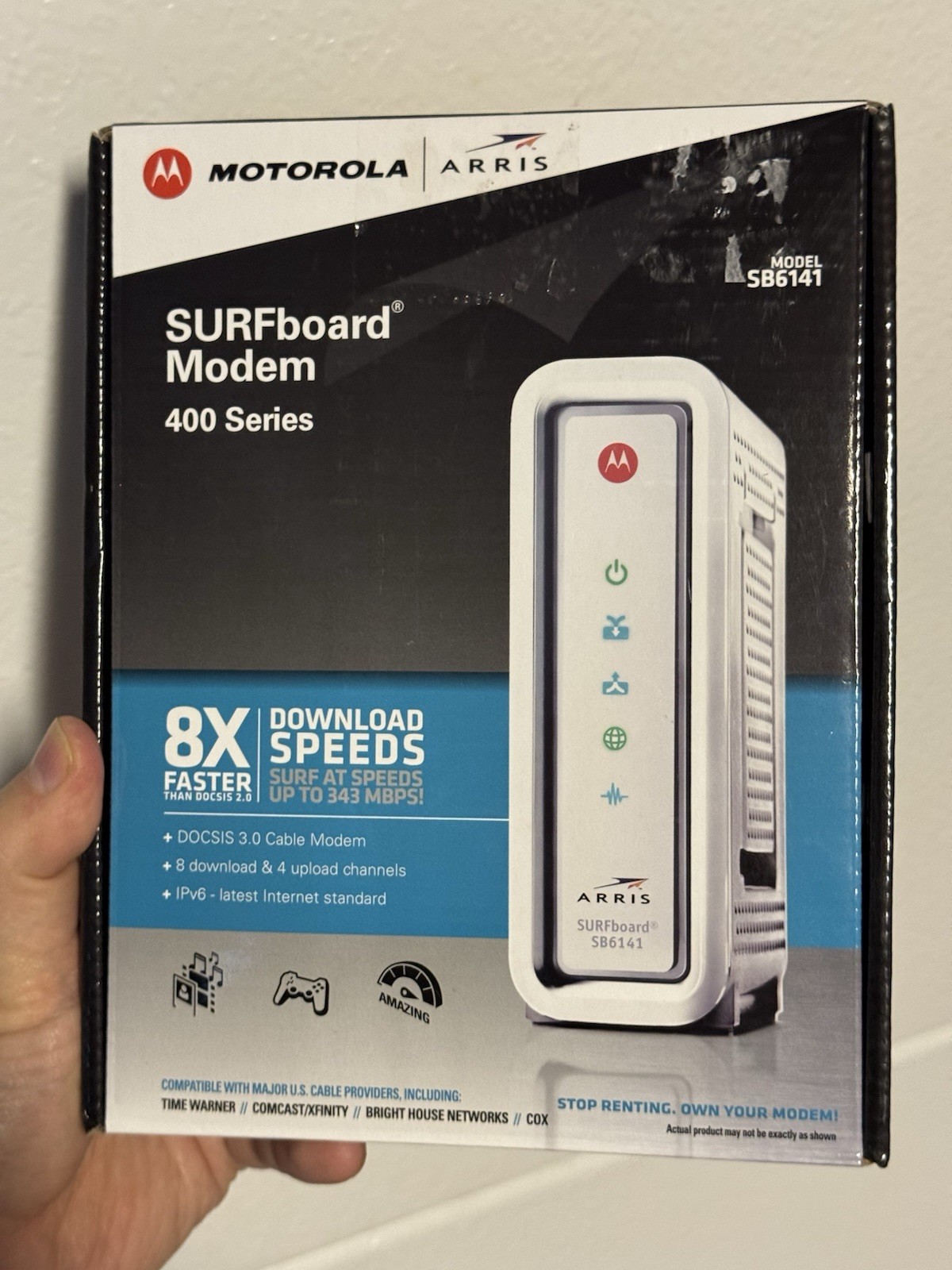 ARRIS / Motorola SurfBoard SB6141 DOCSIS 3.0 Cable Modem