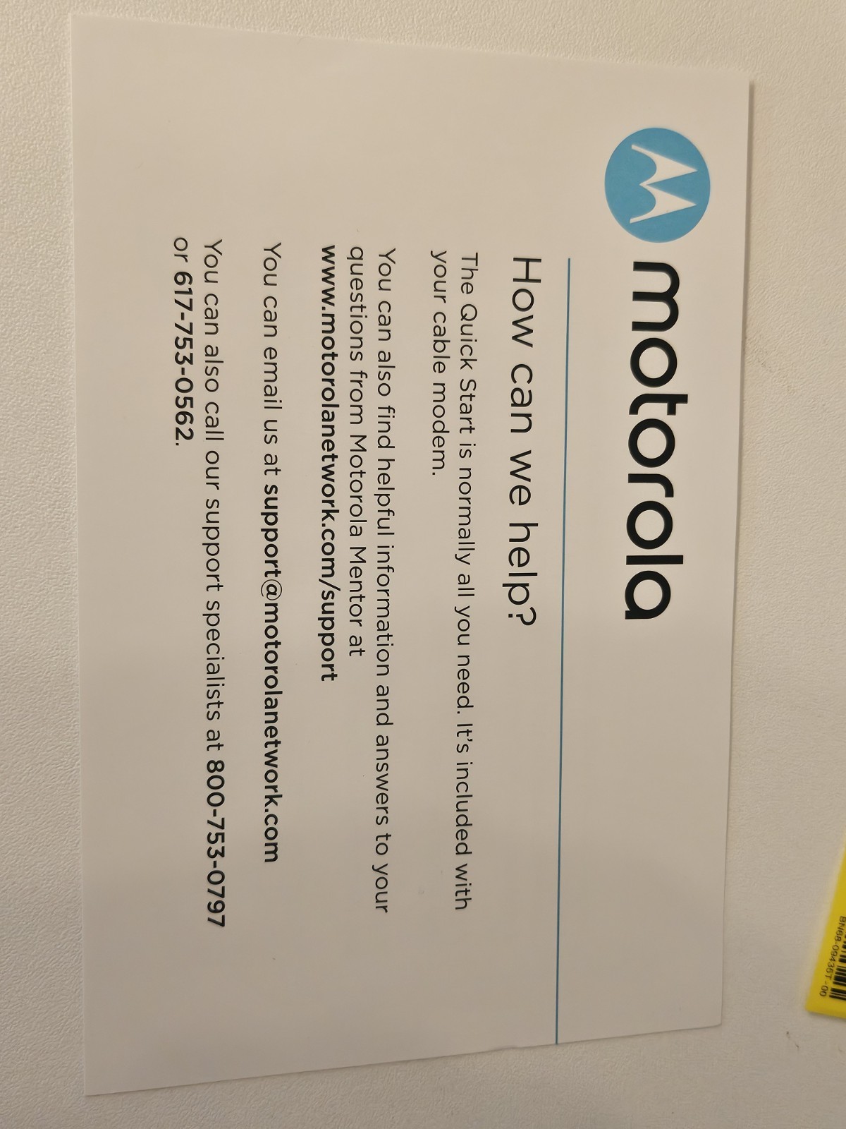 Motorola 8×4 Cable Modem 343 Mbps model MB7220