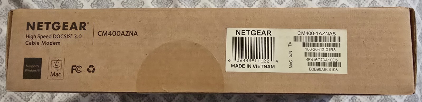 NETGEAR CM400-1AZNAS 100 Mbps Modem