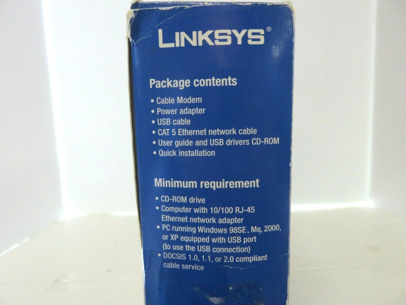 Linksys CM100 Cable Modem W/ USB & Ethernet Connections