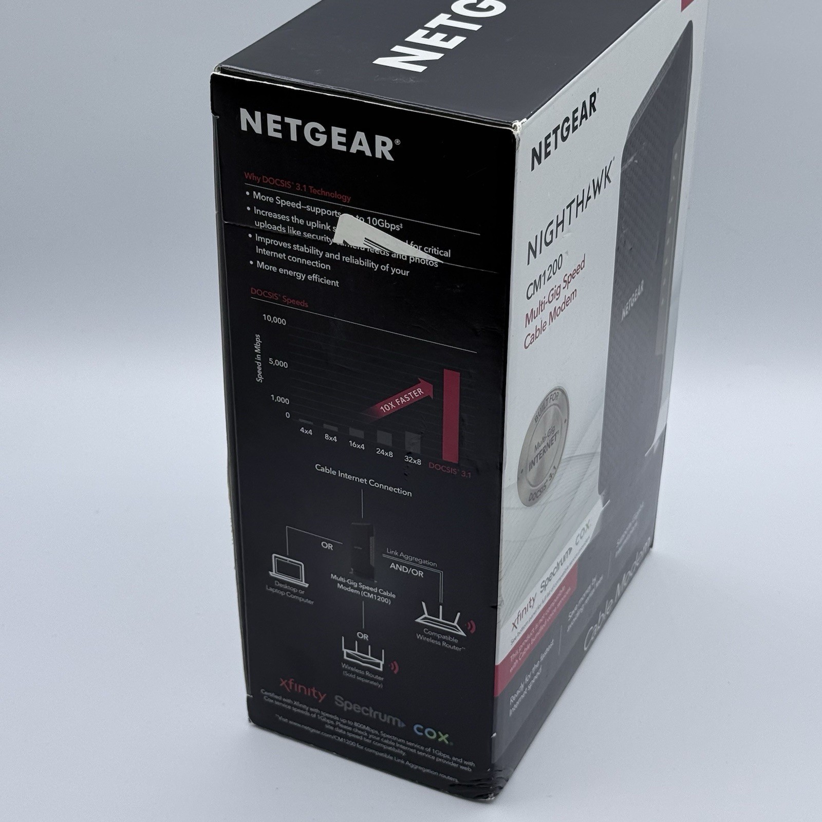 NETGEAR Nighthawk CM1200 DOCSIS 3.1 Multi-Gig Internet Speed Cable Modem