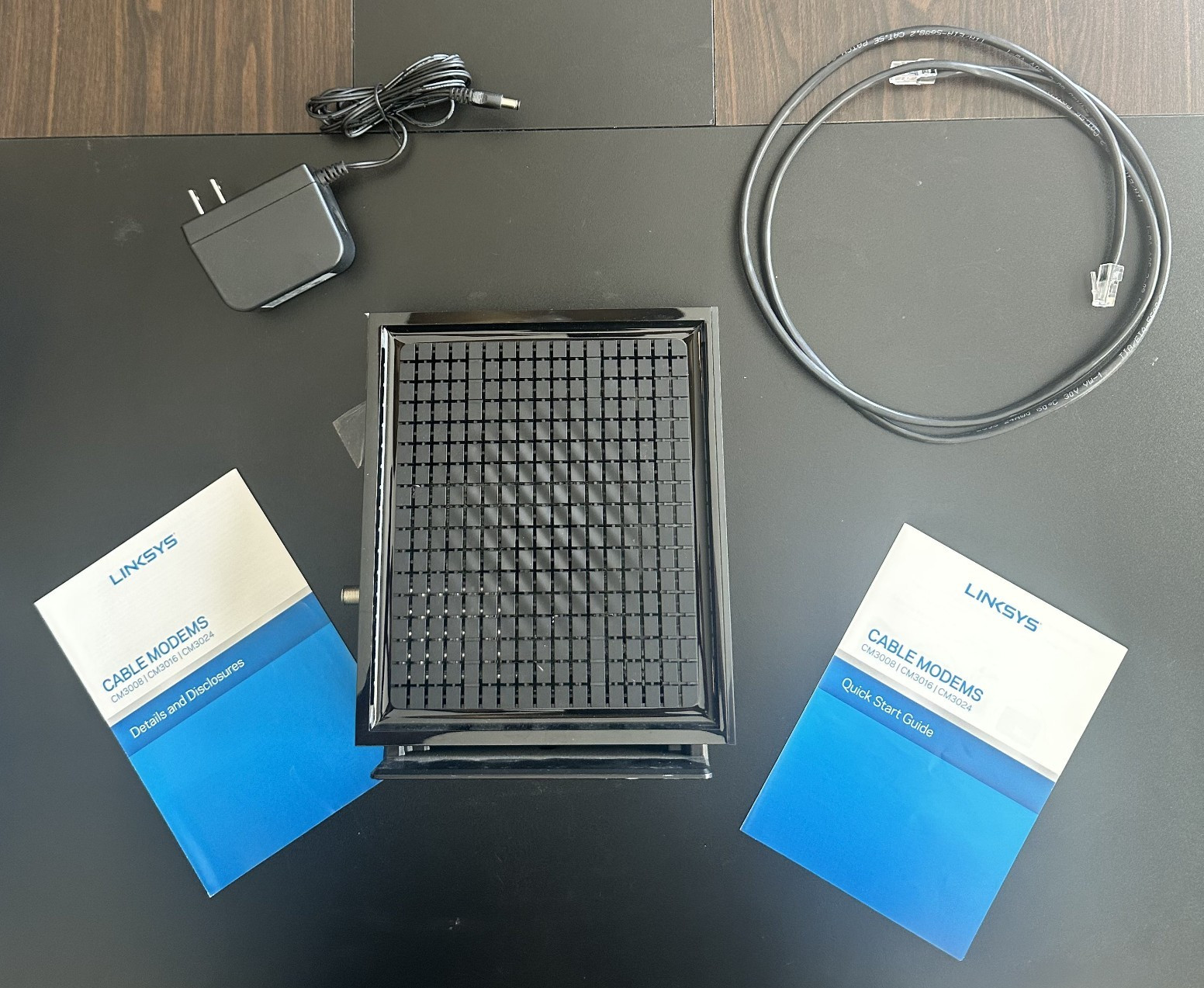 Linksys Modem DOCSIS 3.0 24×8 High Speed Cable Modem CM3024 960Mbps Black