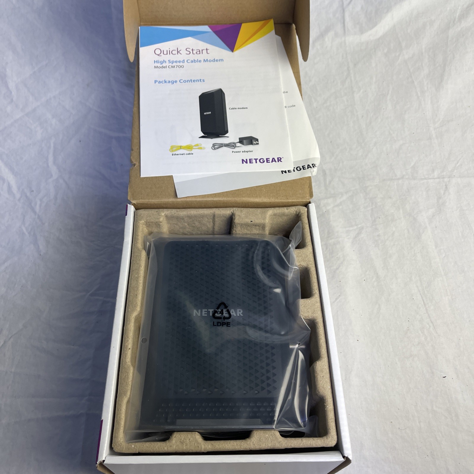 NETGEAR CM700-100NAS Cable Modem New Open Box