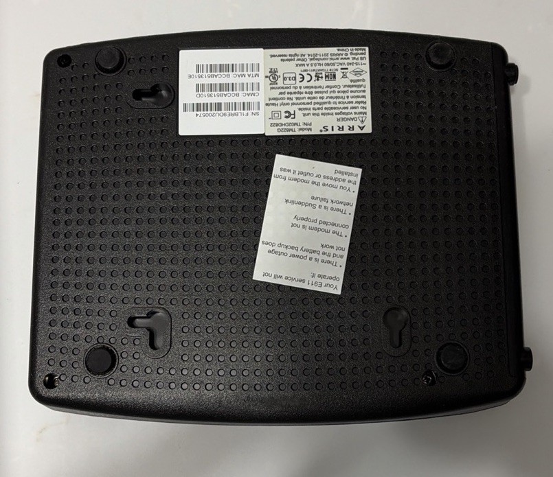 Arris TM822A Telephony Cable Touchtone High Speed Modem DOCSIS 3.0 TM02DLD822