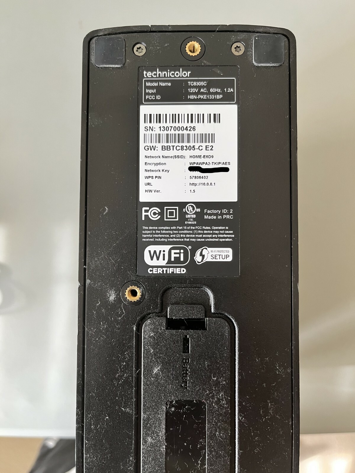 XFINITY COMCAST TECHNICOLOR TC8305C DOCSIS 3.0 IPv6 CABLE MODEM/ROUTER /PHONE 