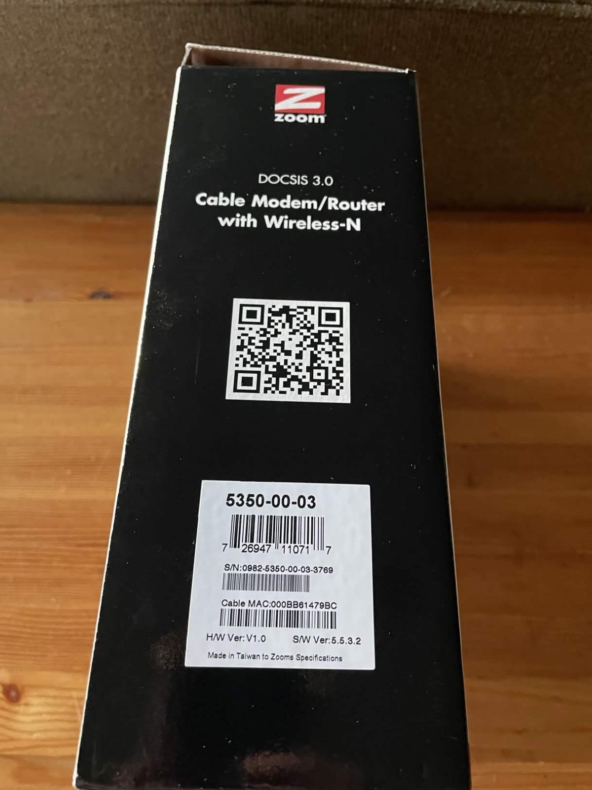 Zoom DOCSIS 3.0 Cable Modem/Router w/Wireless-N Model 5350 343MBPS Download