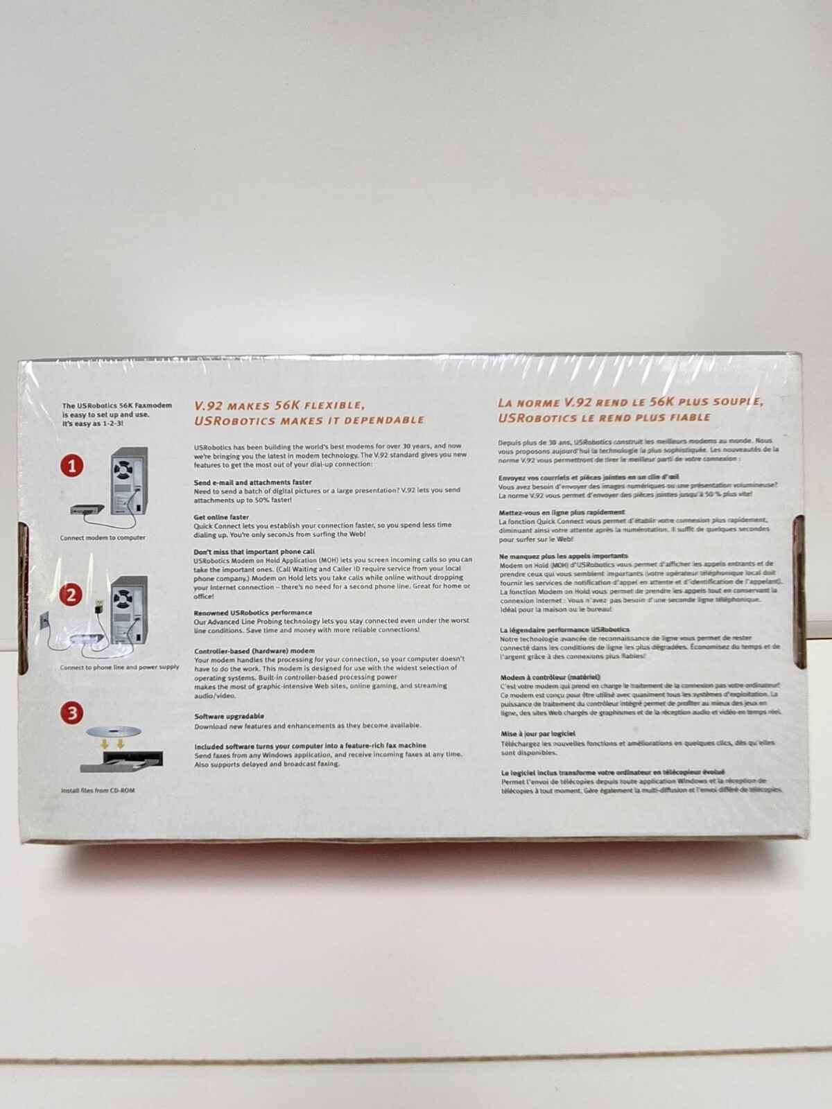 USRobotic V92 & V90 ITU Standard 56K External Faxmodem _ Model 5686G