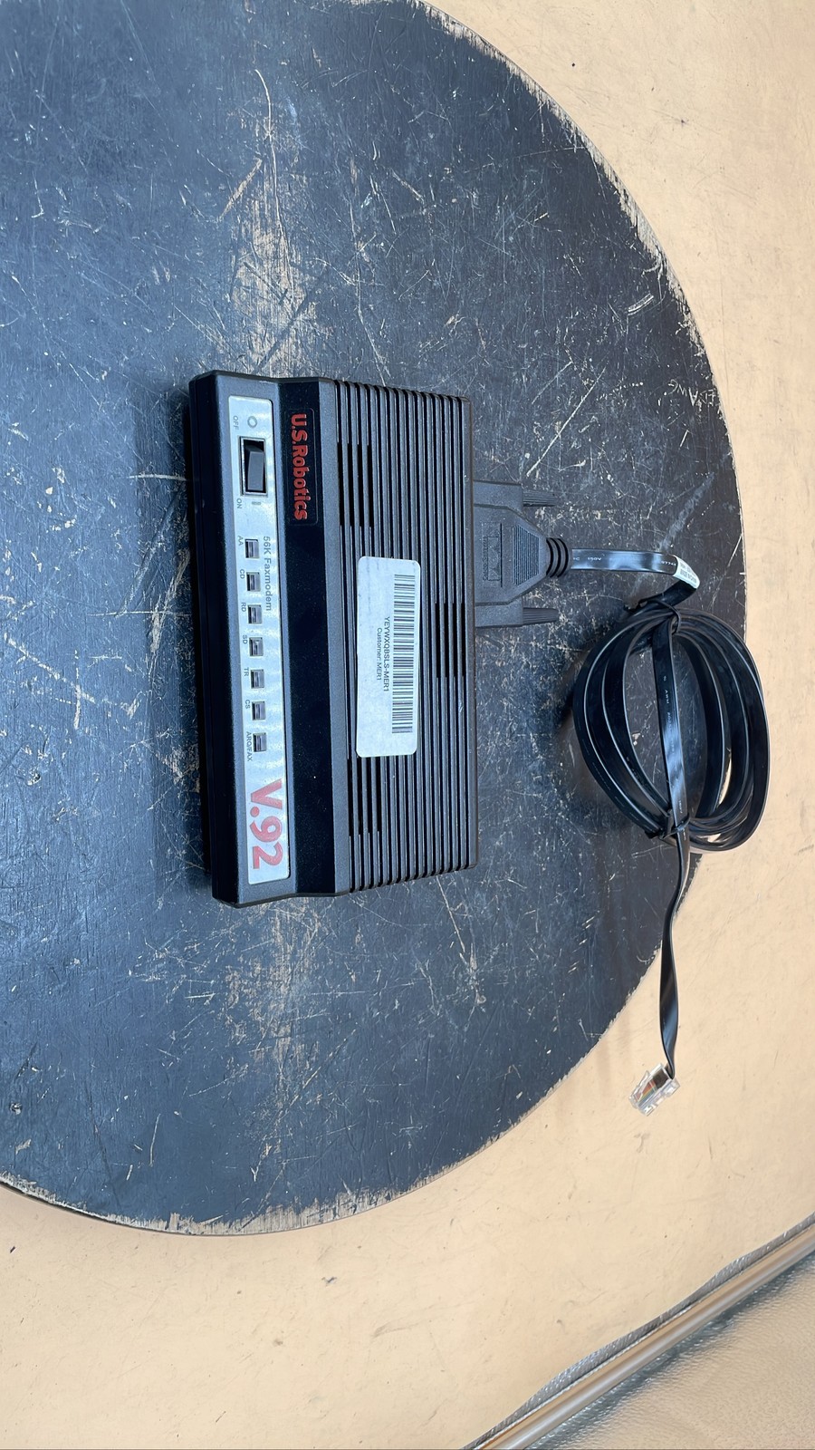 US Robotics 5686 External Fax Modem Unit w/ Cable Serial Data Device