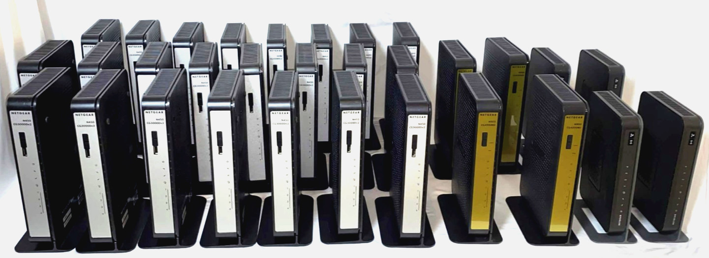 Lot x 31 – NETGEAR CG3000D v1 & v2, & CG45000BD Cable Modem Routers – READ