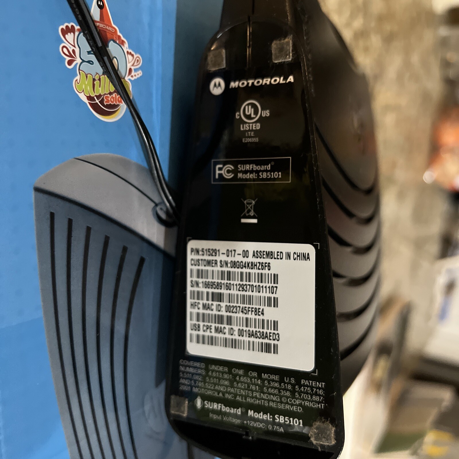 Motorola SURFboard SB5101 (515290-107-00) 38.91 Mbps