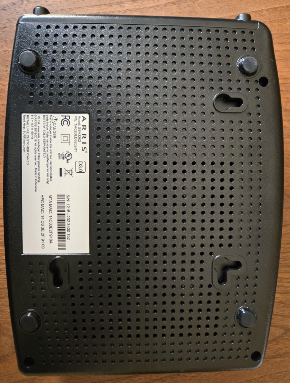 ARRIS SURFboard SBV3202 DOCSIS 3.0 CABLE MODEM | COMCAST XFINITY INTERNET