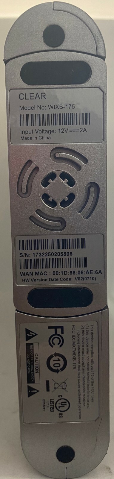 CLEAR Internet 4G Modem Series G – Model #WIXB-175