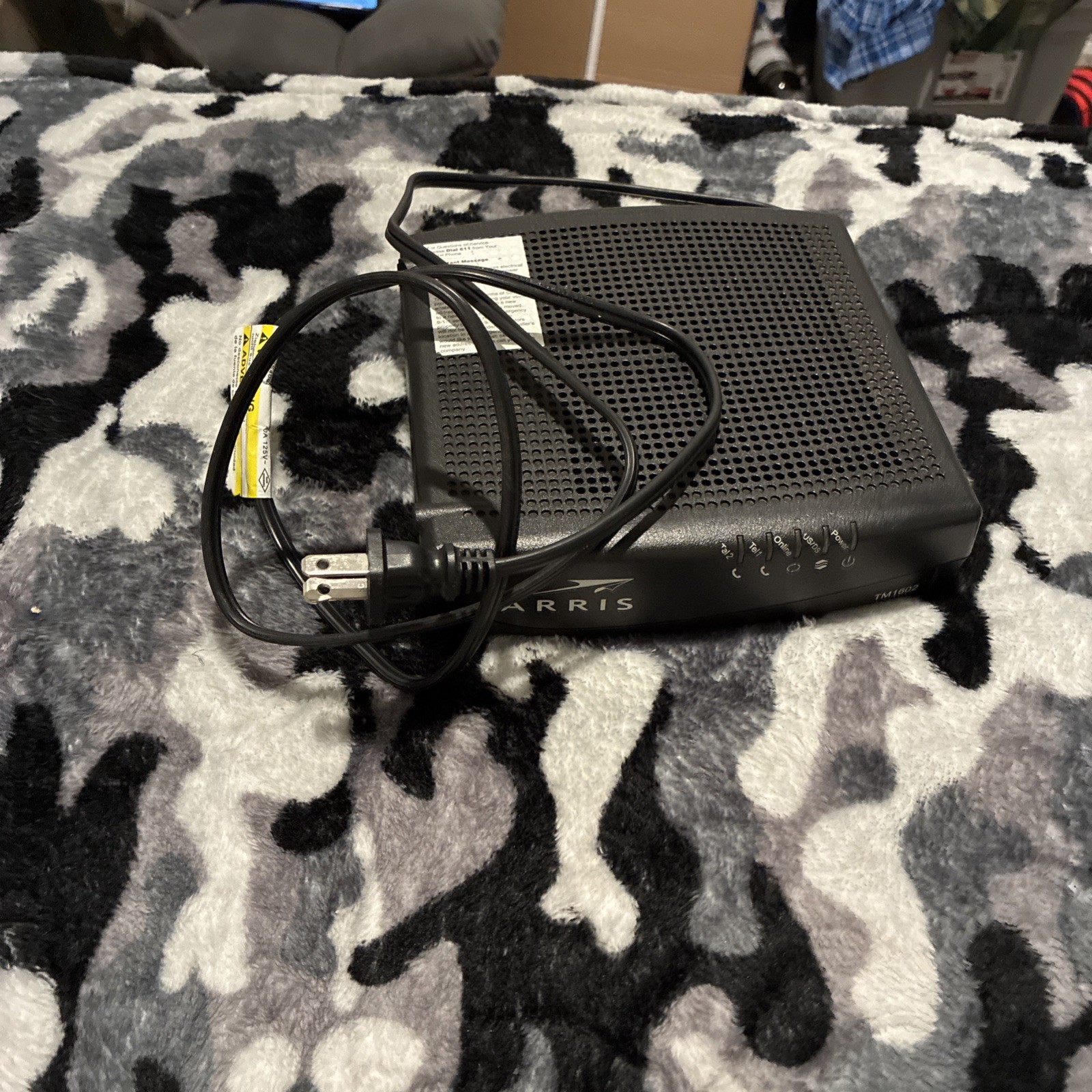 Arris TM1602A DOCSIS 3.0 Telephony Cable Modem Optimum incomplete