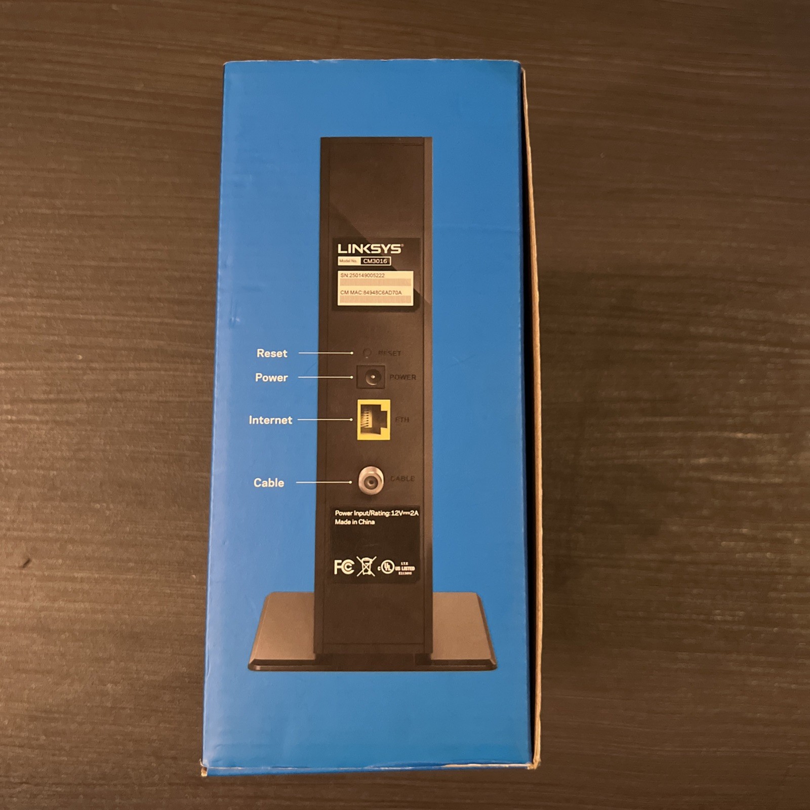 Linksys Cable Modem Model CM3016 DOCSIS 3.0