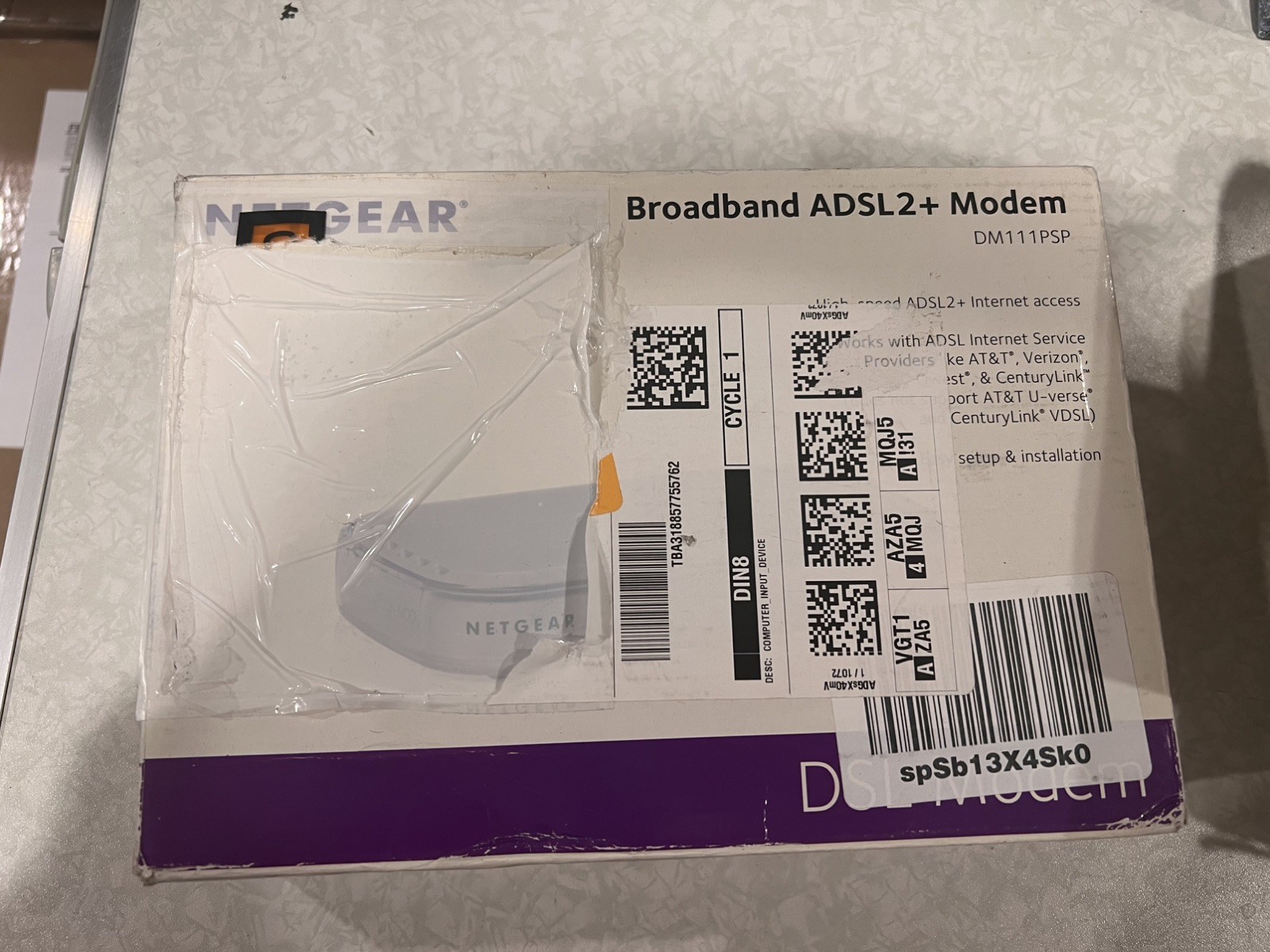 Netgear Broadband ADSL2+ Plus Modem New Open Box