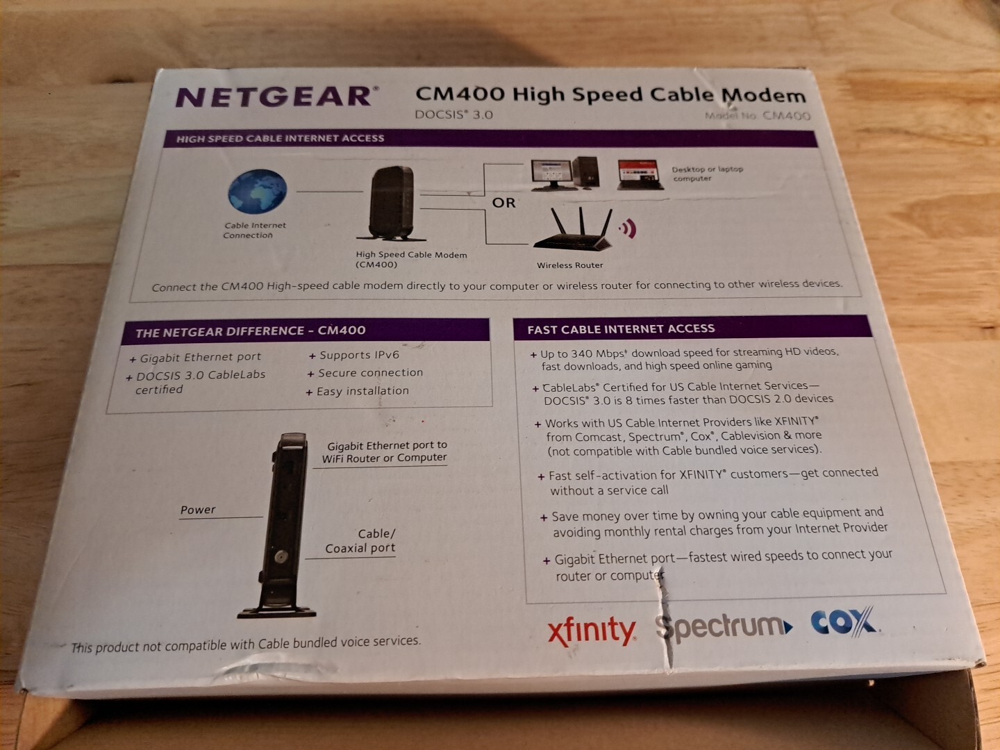 NETGEAR CM-400 Cable Modem DOCSIS 3.0