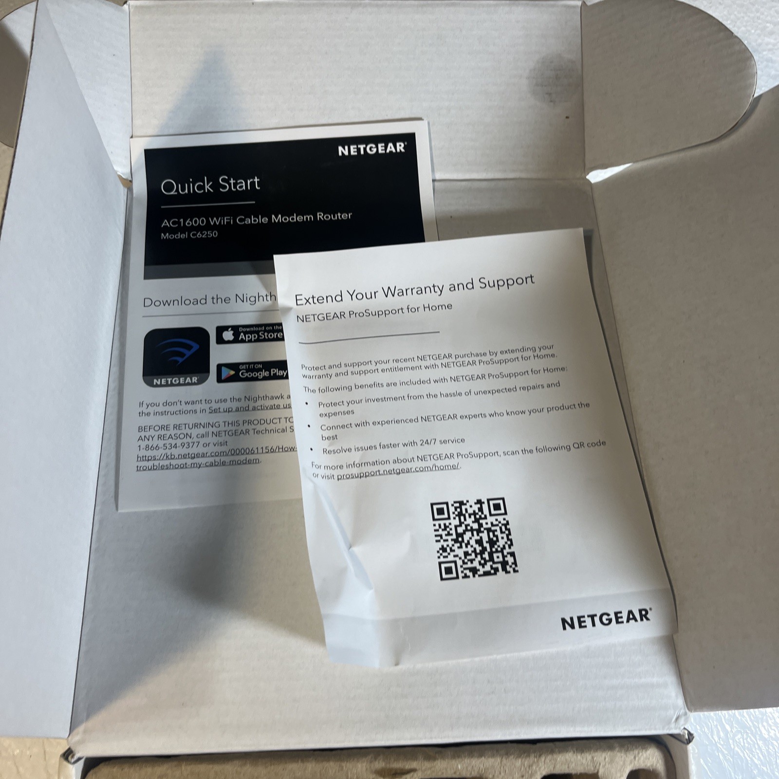 NETGEAR C6250-1AZNAS WiFi Cable AC1600 Modem Router