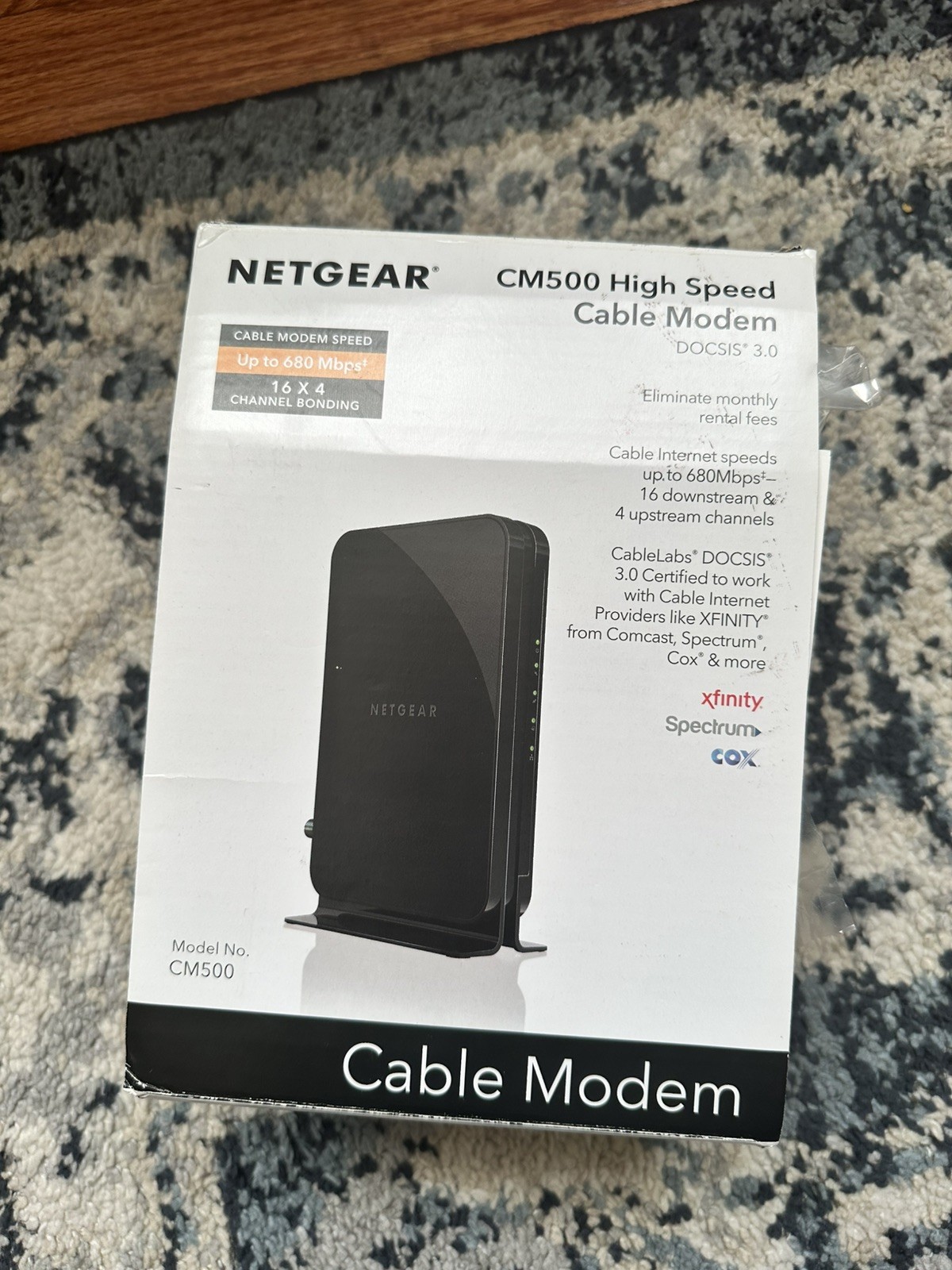 NEW Open Box NETGEAR CM500 (CM500-100NAS) Black