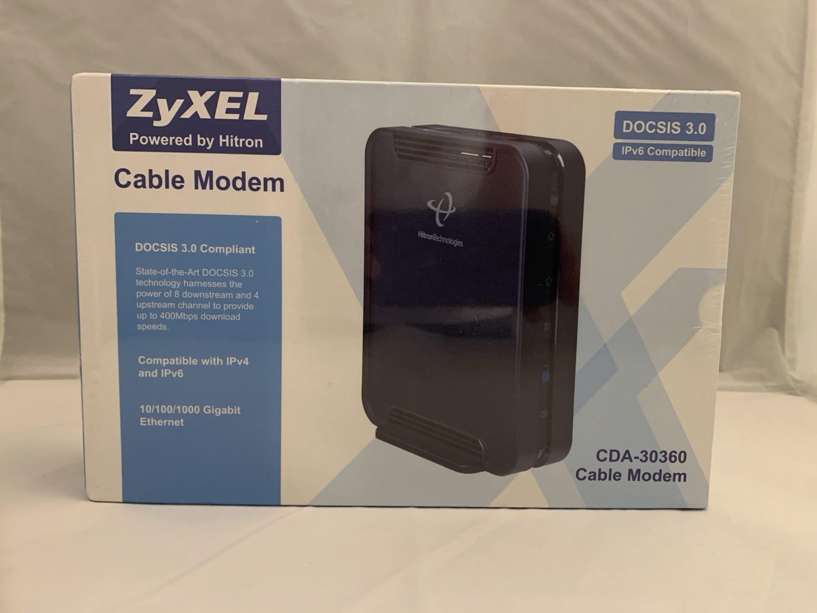 ZyXEL CDA-30360 Cable Modem DOCSIS 3.0 8×4, by Hitron Technologies – Sealed Box