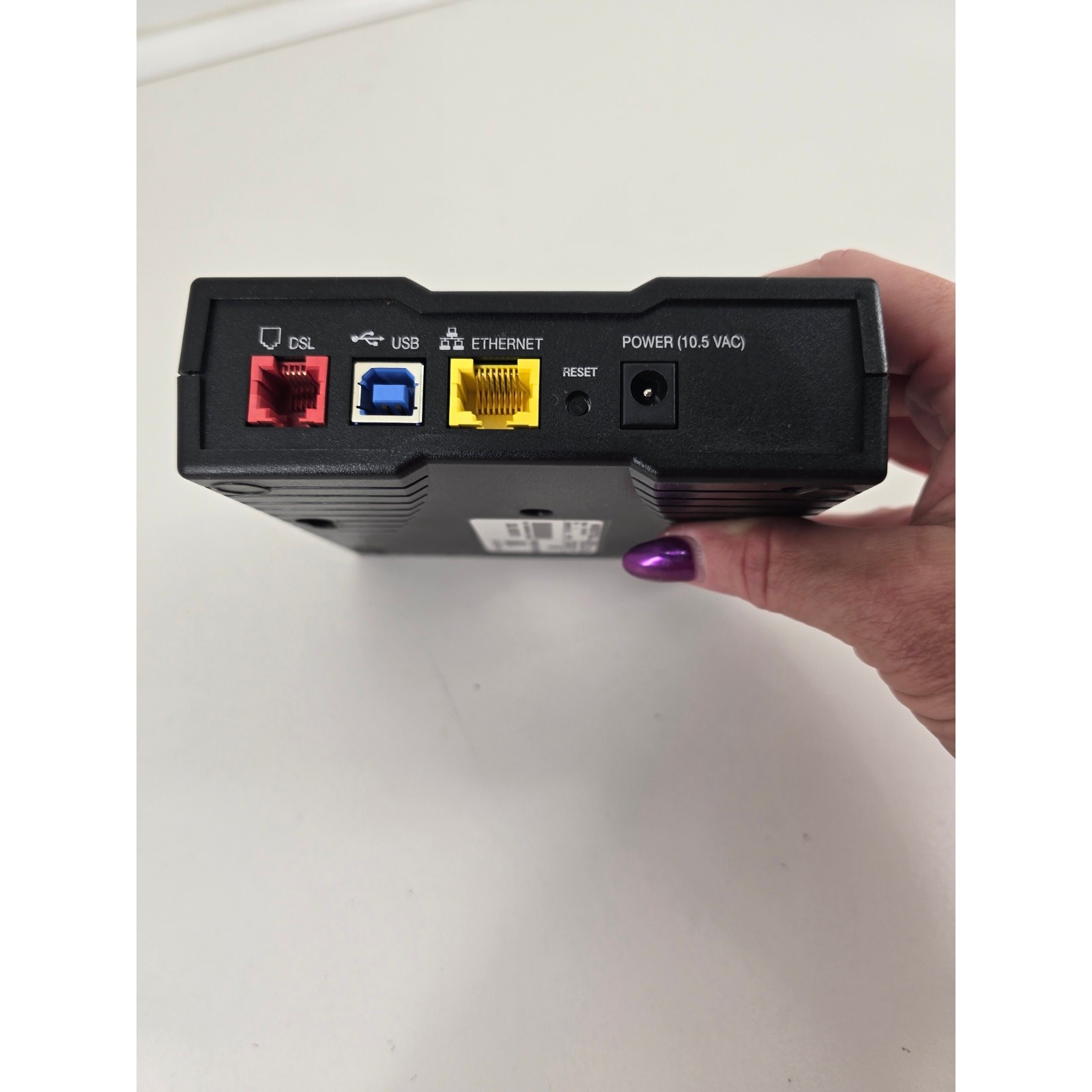 Westell DSL/ADSL2+ Modem Router Model 6100 (or specify model) Black Unit