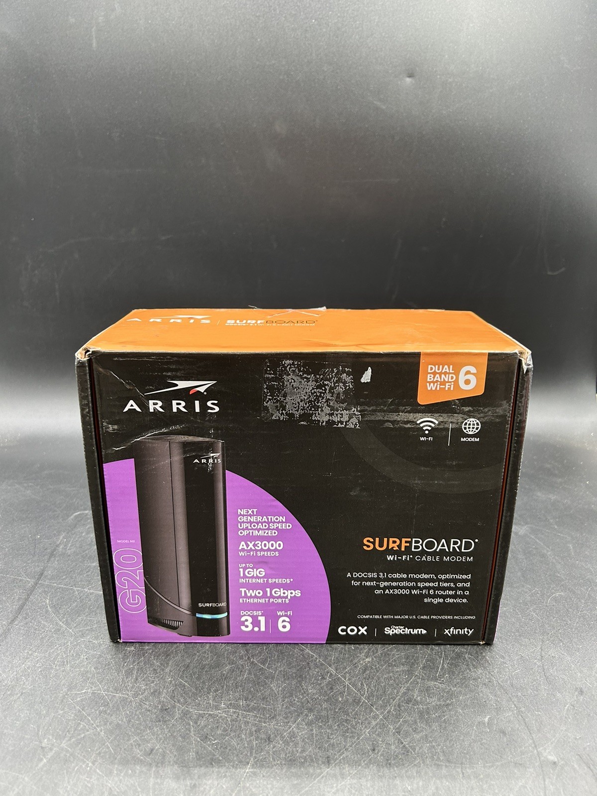 ARRIS G20 DOCSIS 3.1 Cable Modem & AX3000 WiFi 6 Router – 1001735