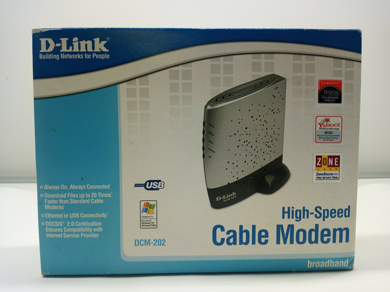 D-Link DCM202 DOCSIS 2.0 Ethernet High Speed Cable Modem BCM-202