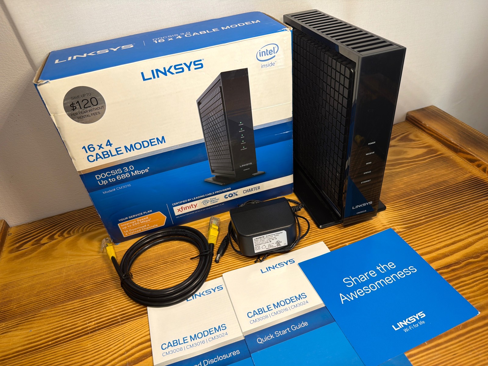 Linksys (CM3016) Docsis 3.0 16×4 Cable Modem