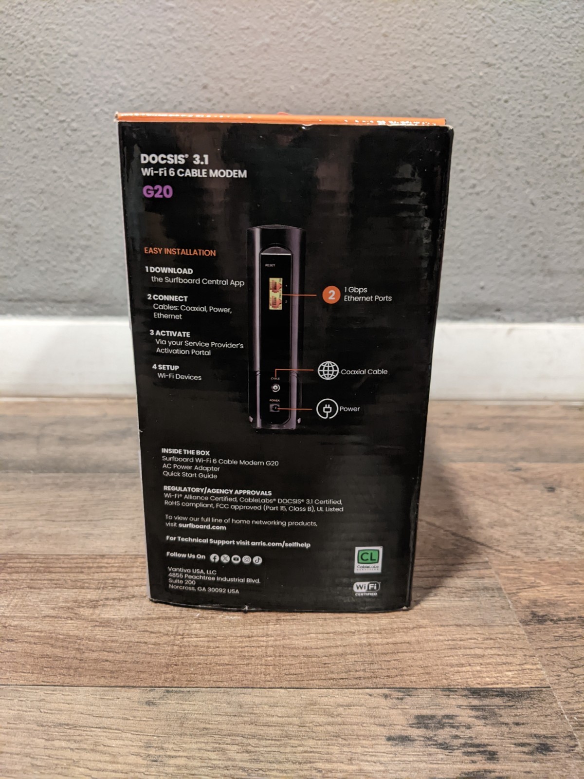 ARRIS G20 DOCSIS 3.1 Cable Modem & AX3000 WiFi 6 Router +WrtyThru 2/20/27+TESTED