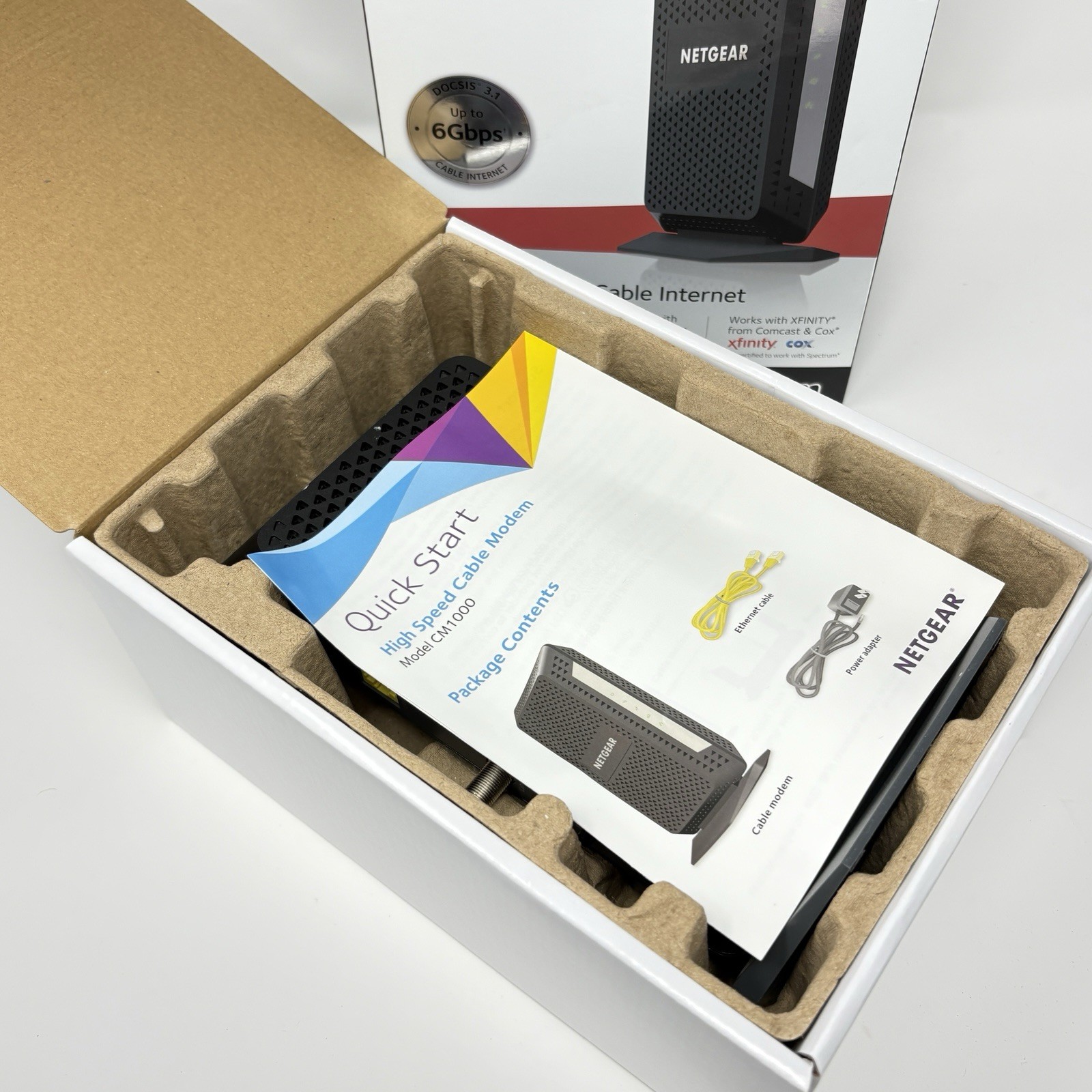 NETGEAR CM1000 Ultra High-Speed Cable Modem Docsis 3.1 OPEN BOX