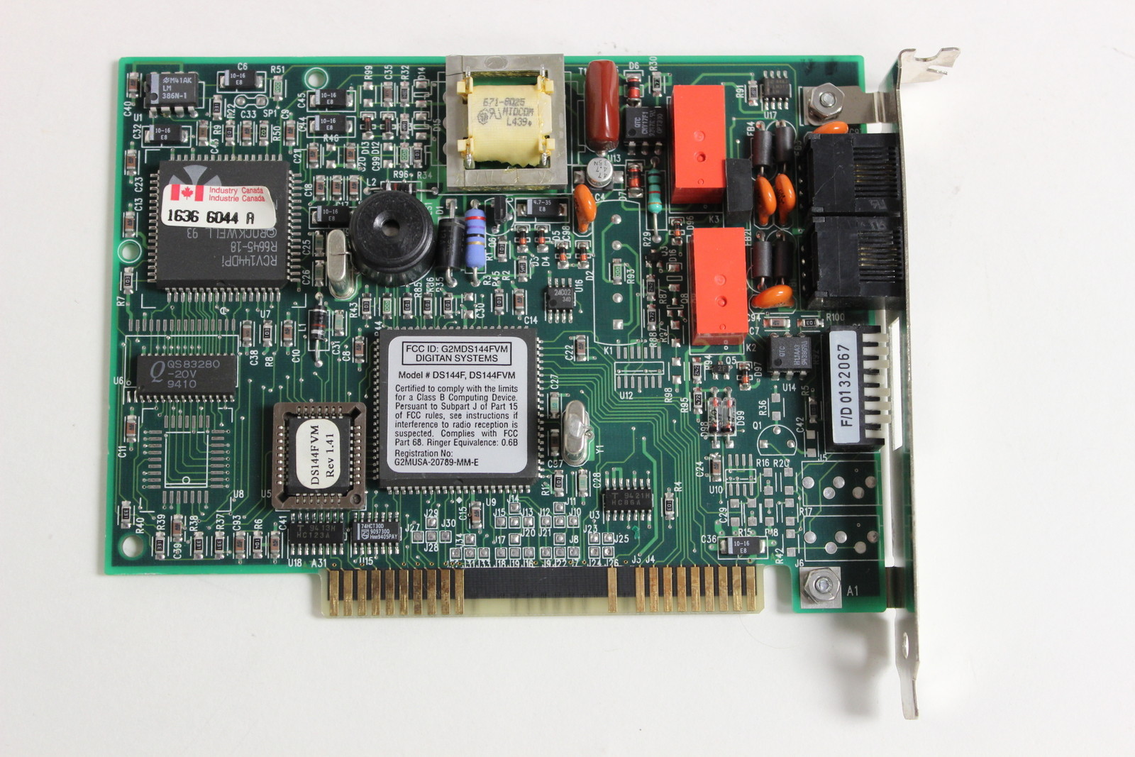 DELL 77628 ISA 14.4 INTERNAL MODEM DIGITAN SYSTEMS DS144FVM
