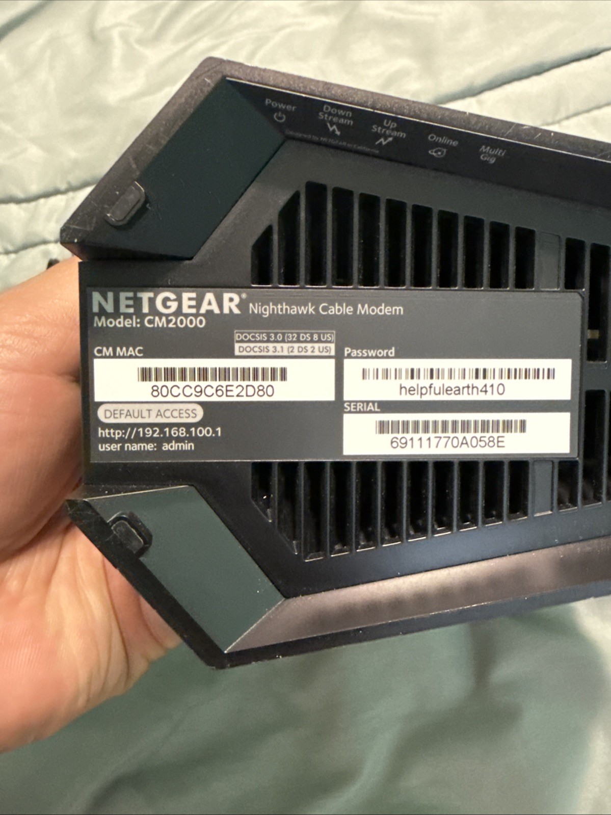 Netgear Nighthawk CM2000 2.5Gbps Multi Gig EUC Tested & Working