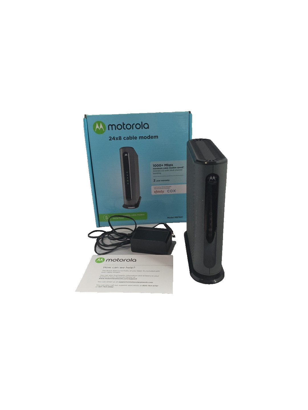 Motorola MB7621 DOCSIS 3.0 Cable Modem 24×8 1000 Mbps Xfinity COX