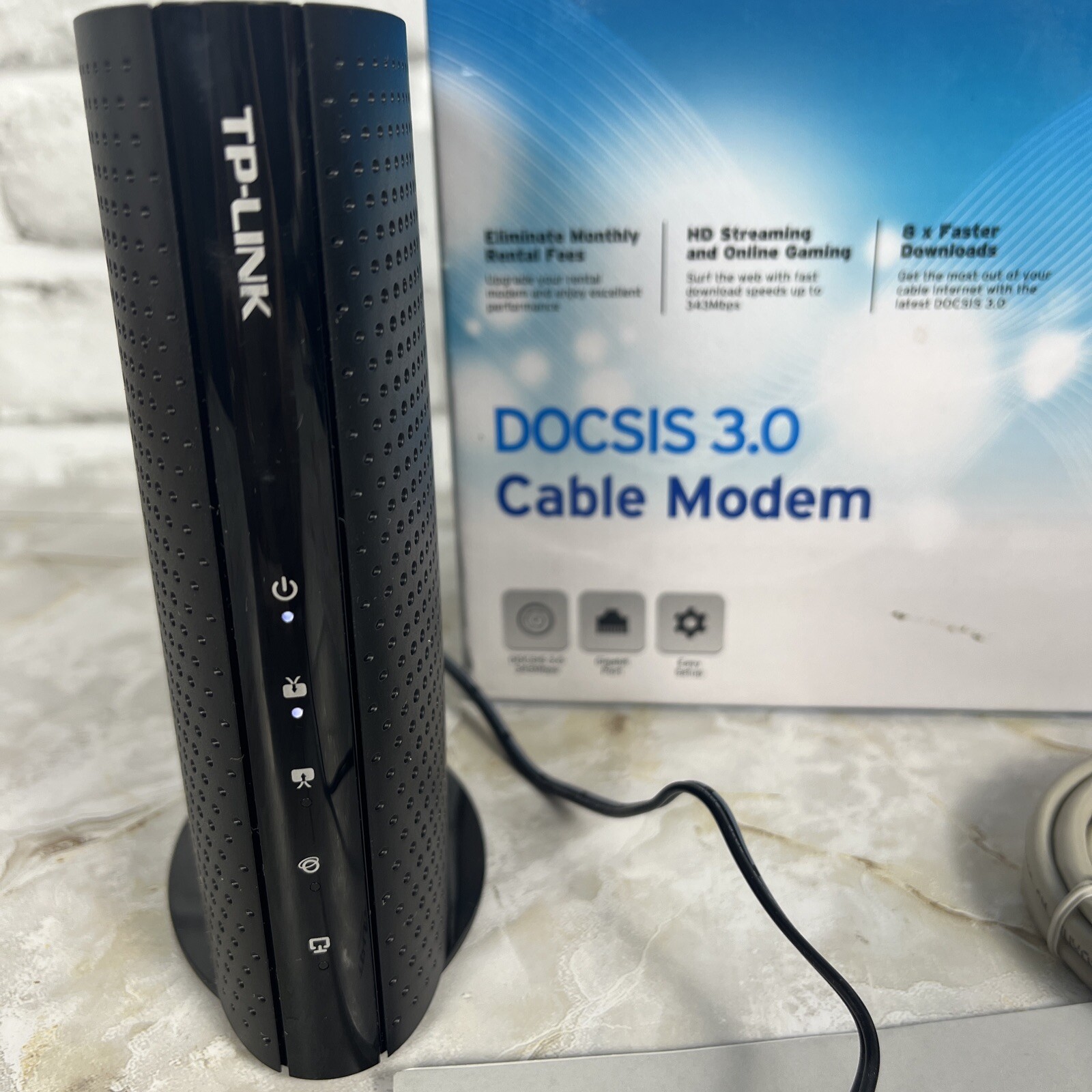 TP-Link TC-7610 DOCSIS 3.0 High Speed Cable Modem Max 343 Mbps Xfinity Comcast