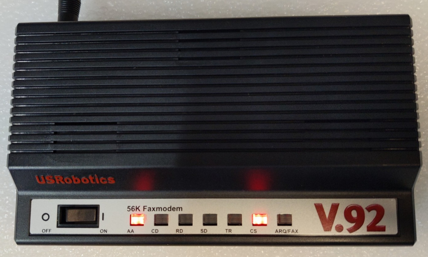 US Robotics USR5686 External 56K V.92 Fax Modem Serial RS-232 Dial-Up