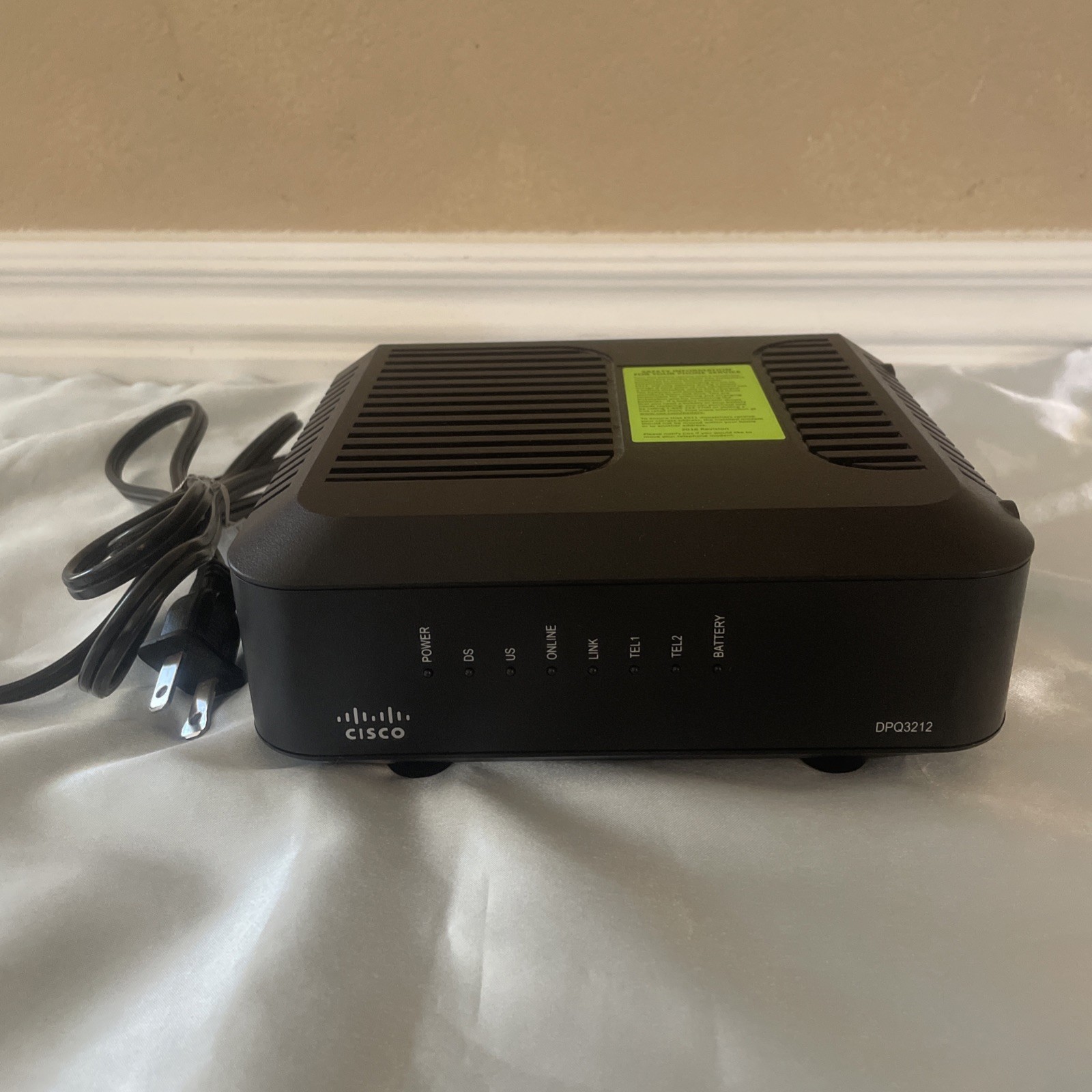Cisco DPQ3212 DOCSIS 3.0 Cable Modem With Power Cord tested WORKING