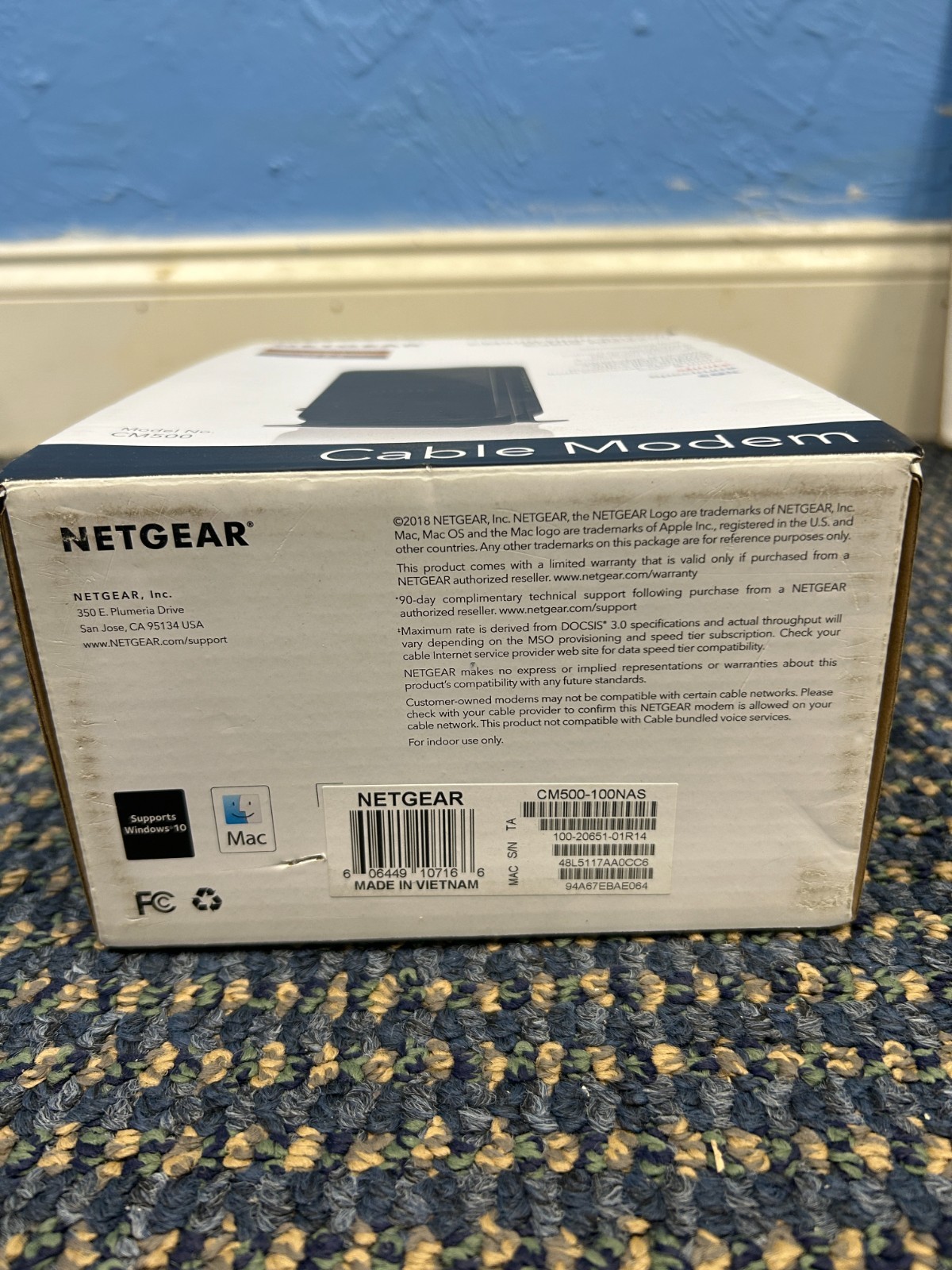 NETGEAR CM500 (CM500100NAS) 680 Mbps – Black – Open Box