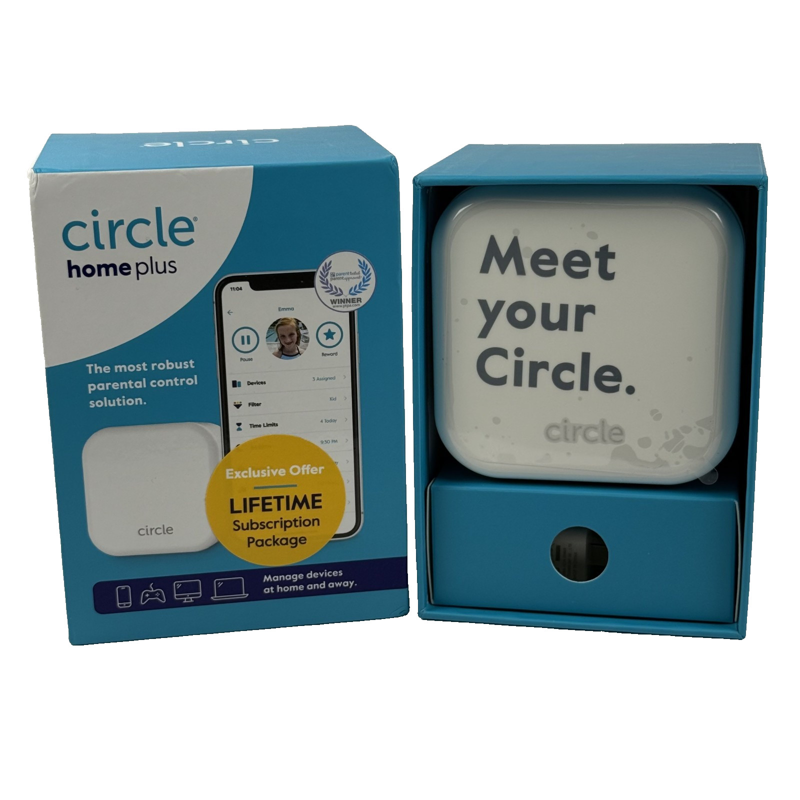 Circle Home Plus Parent Control Hub Device SLVH2-03-US Child Monitoring