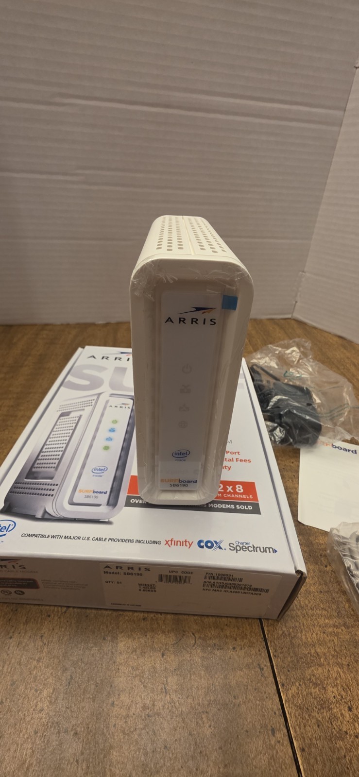 ARRIS SURFboard DOCSIS 3.0 Cable Modem – SB6190 Xfinity Cox Charter Spectrum