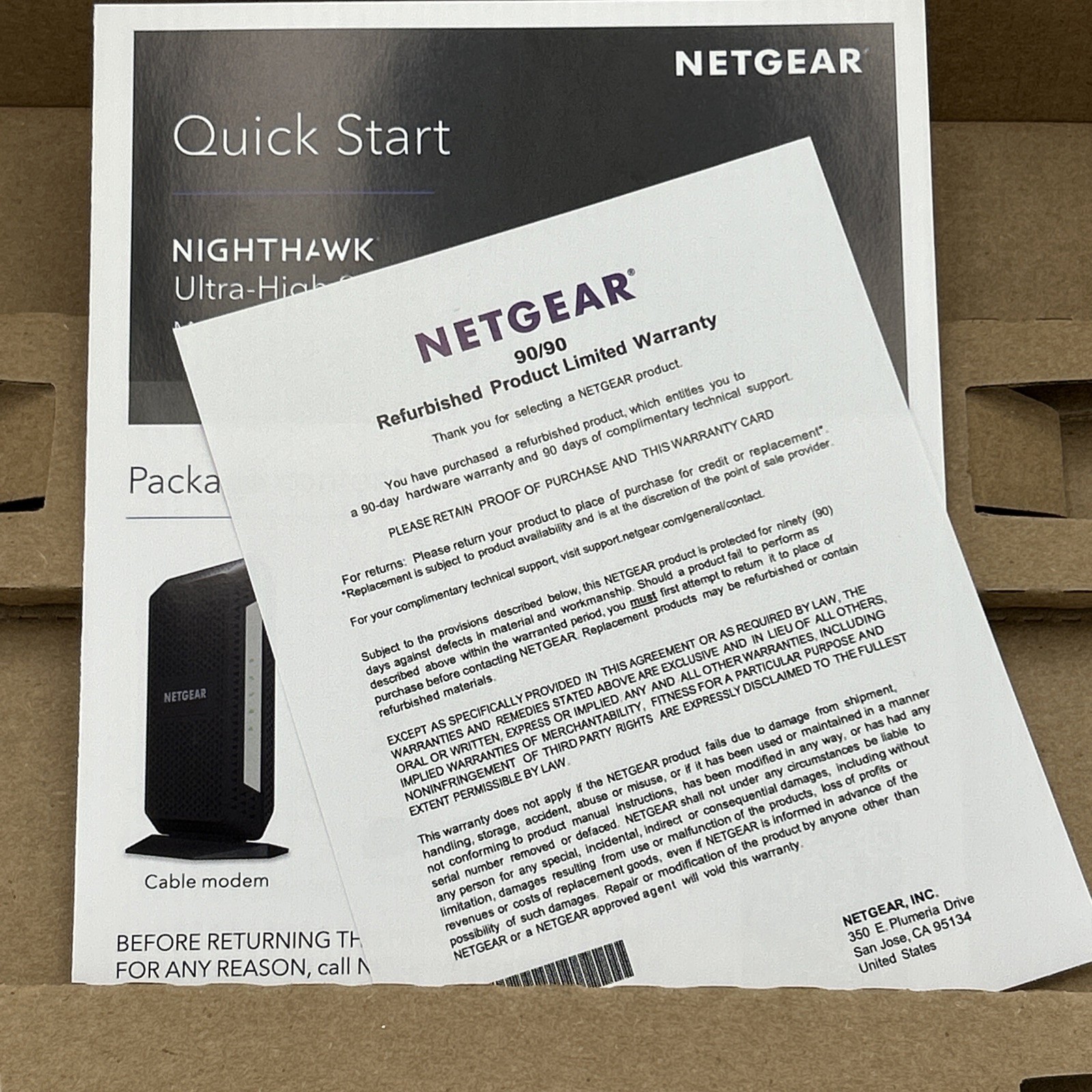 NETGEAR CM1000 DOCSIS 1000Mbps Cable Modem (CM1000-1AZNAS) NETGEAR RENEWED
