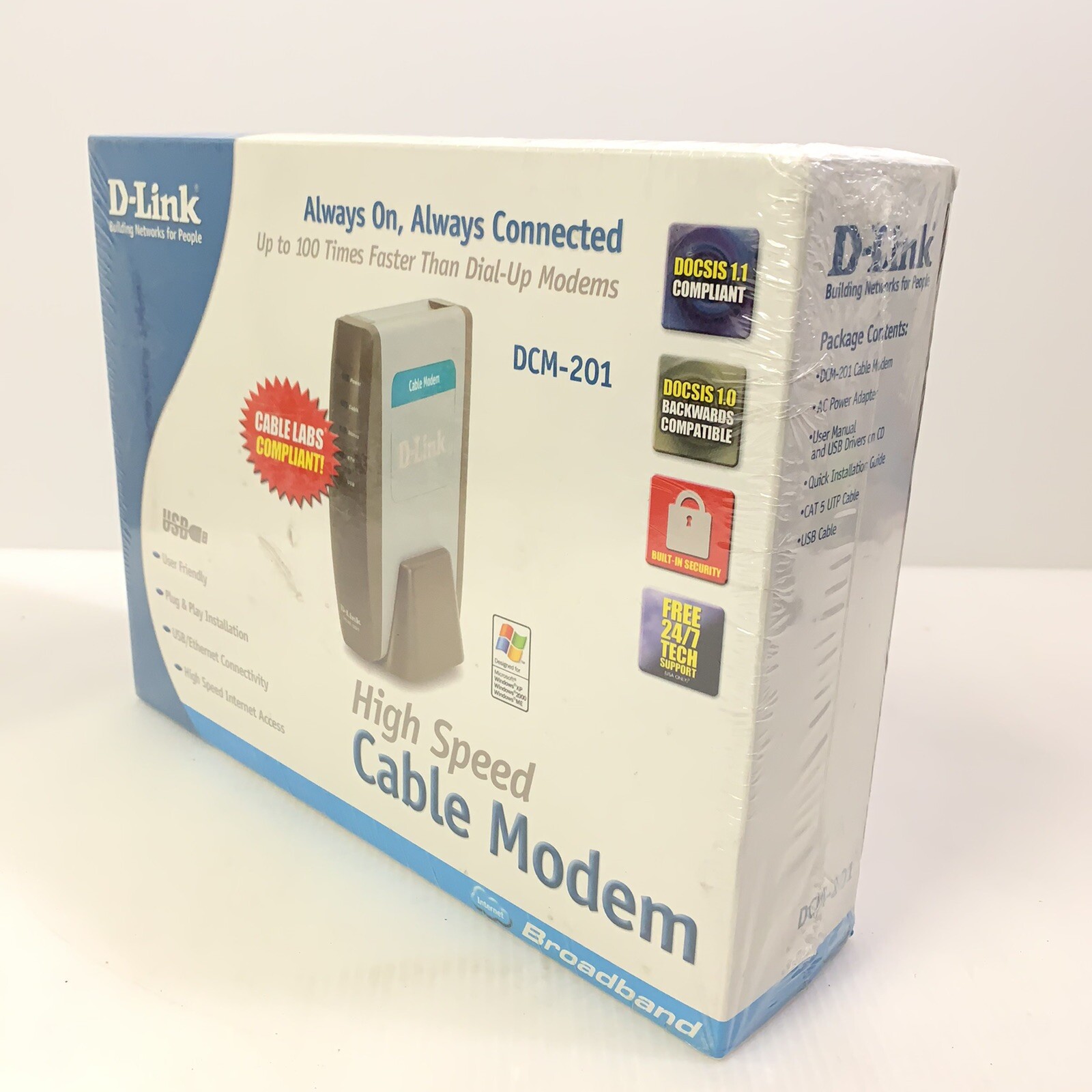 FACTORY SEALED D-Link CABLE MODEM – DCM 201 (DCM-201) 38 Mbps
