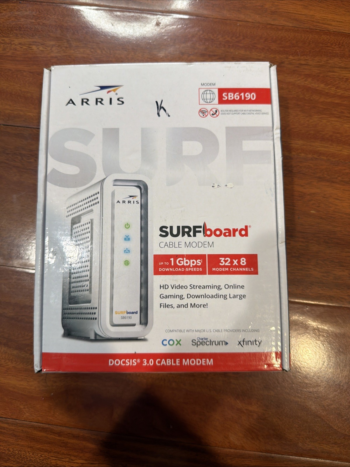 NEW ARRIS SURFboard SB6190 DOCSIS 3.0 Cable Modem 32×8 Gigabit Xfinity Cox
