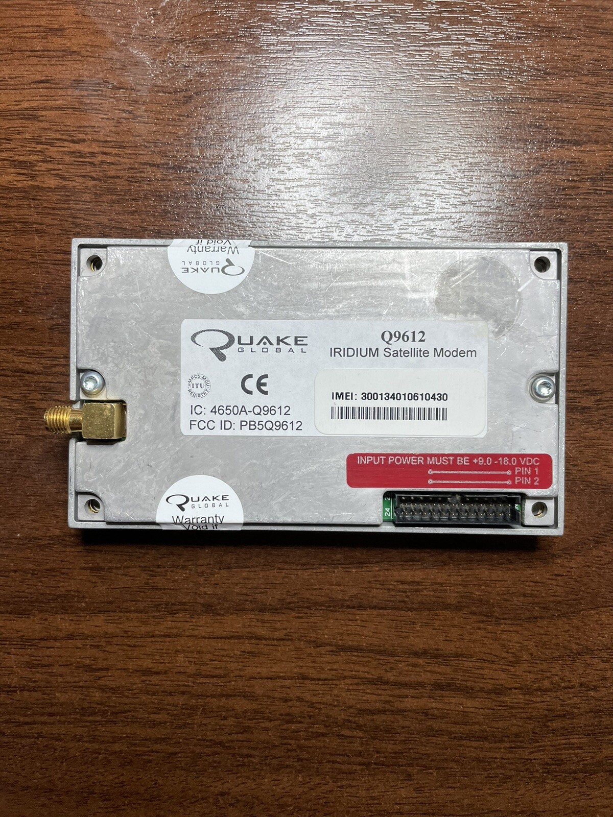 QUAKE GLOBAL Q9612 Iridium Satellite Modem