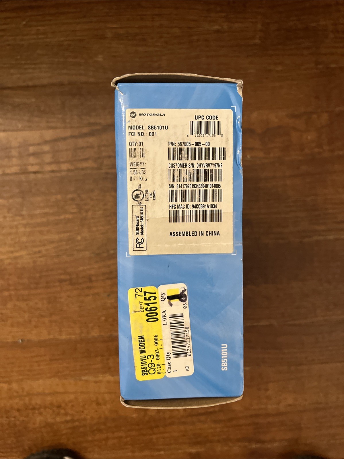 New SB5101U Motorola SURFboard Cable Modem High Speed Internet