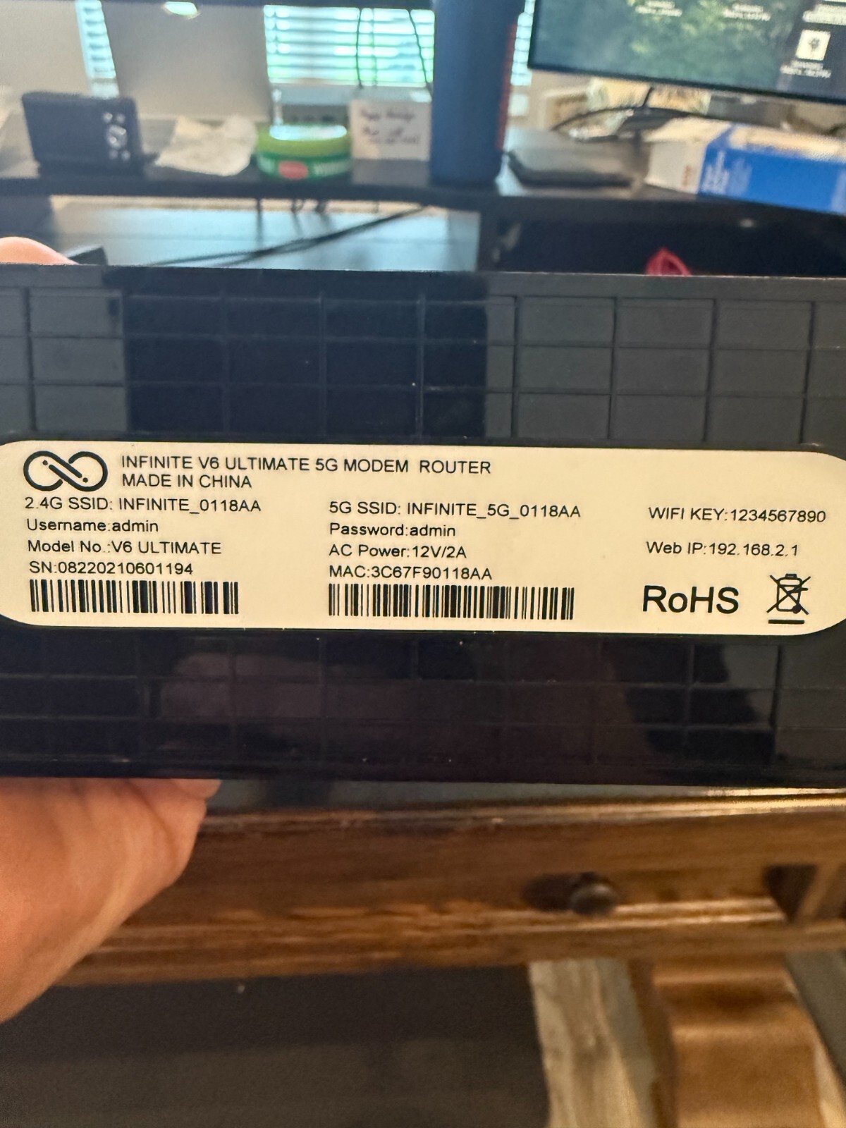 GTEN 5G MODEM MODEL 6 Router w/ Hi-Power Directional 5G external antenna