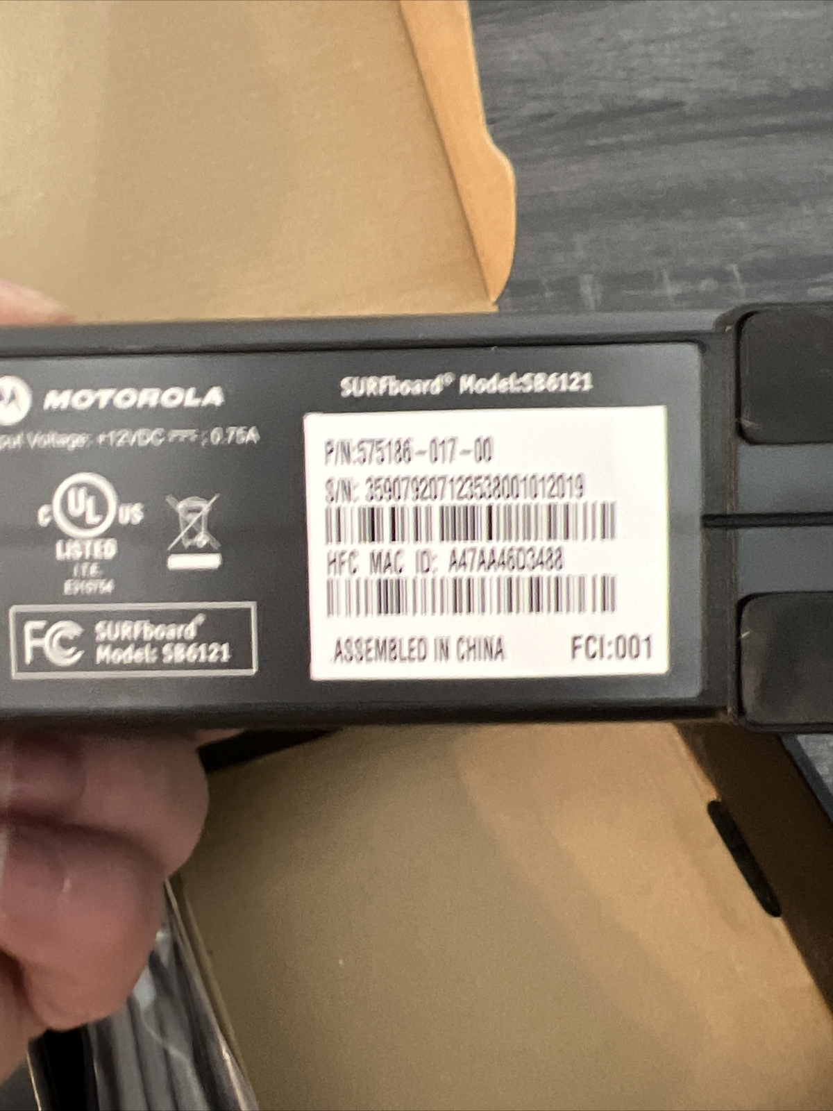 Motorola Arris Surfboard Extreme Modem, DOCSIS 3.0, 200 Series, Model SB6121