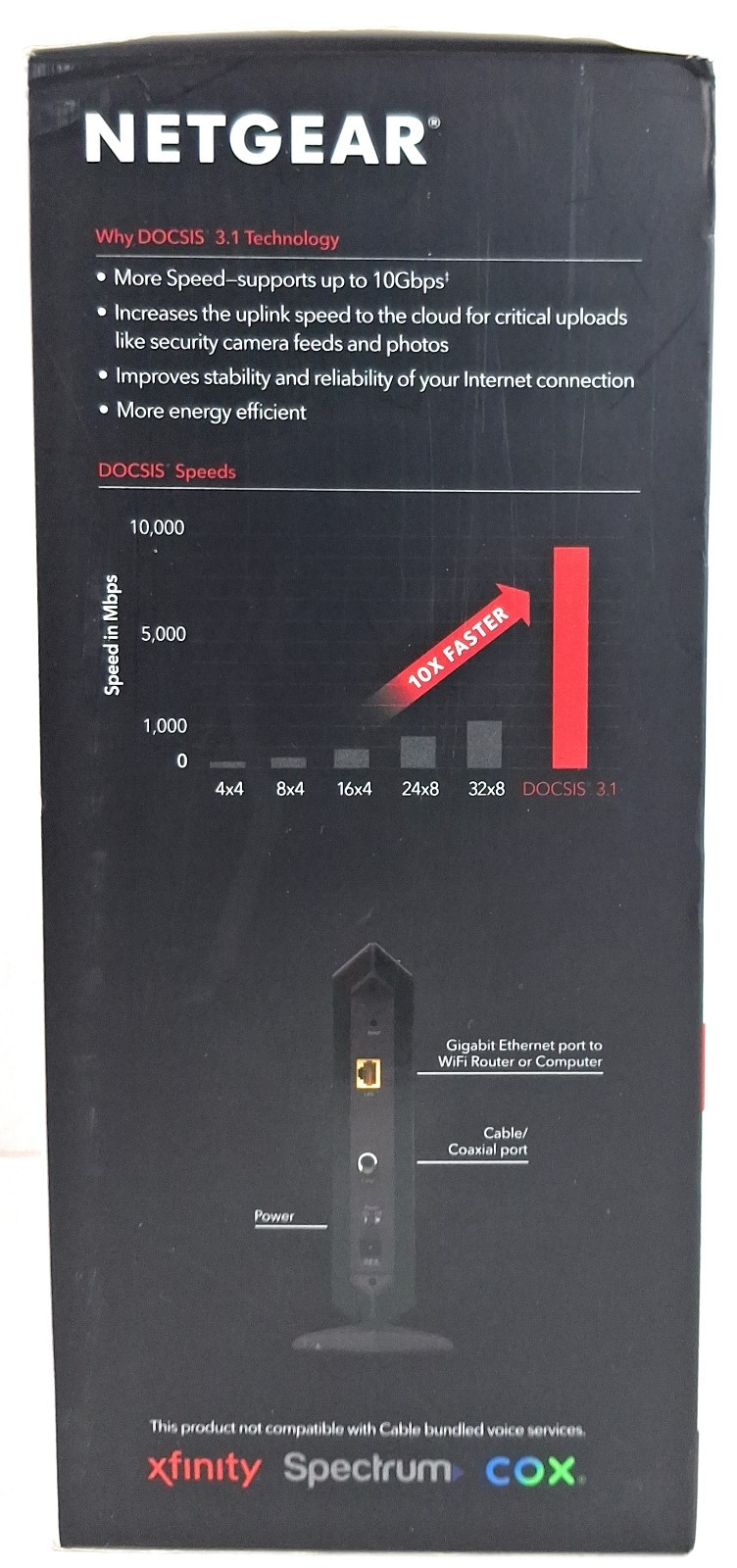 NETGEAR CM1000 DOCSIS 1000Mbps Cable Modem (CM1000-1AZNAS)