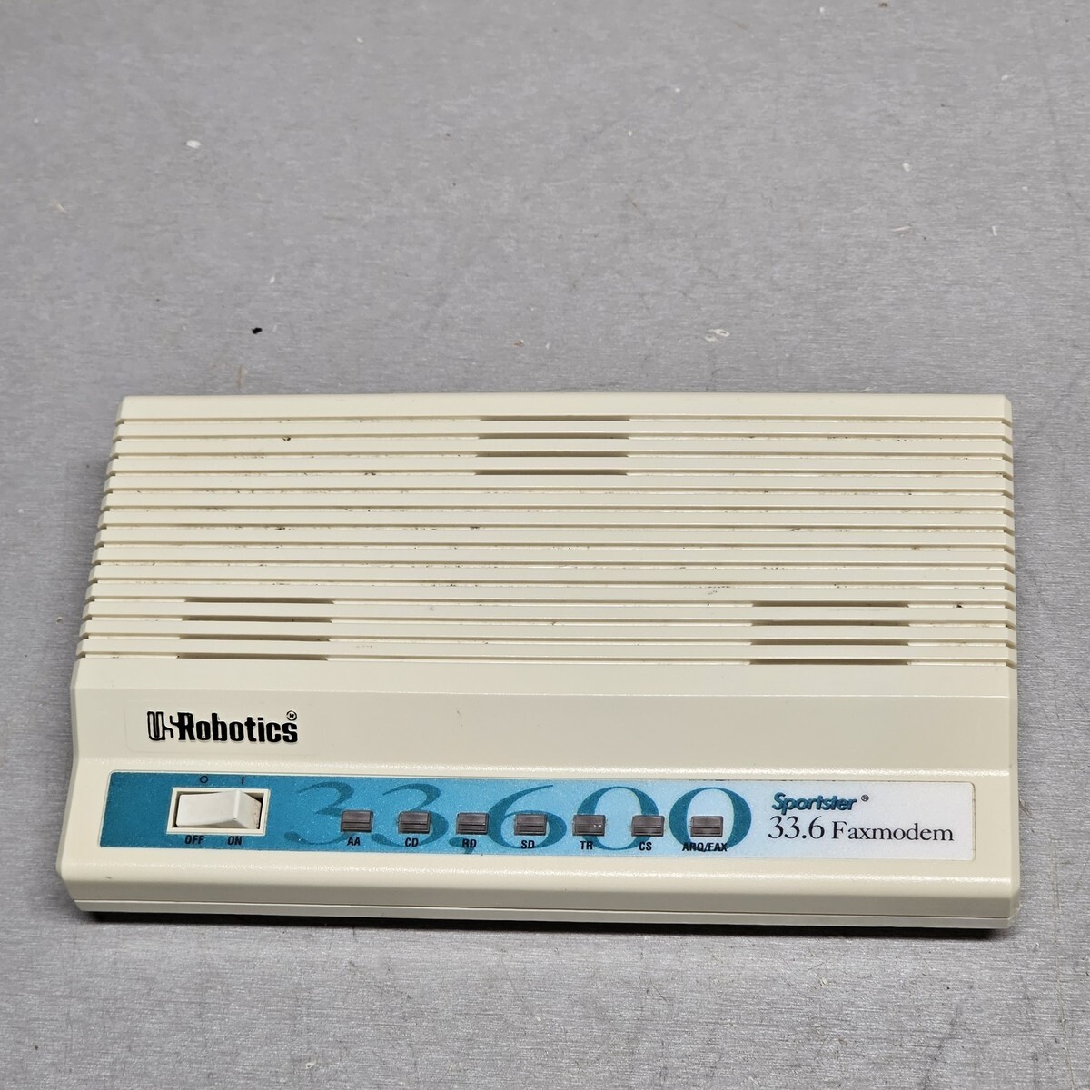 Vintage USRobotics Sportster 33.6 Faxmodem Model 6459 External Serial Modem USA