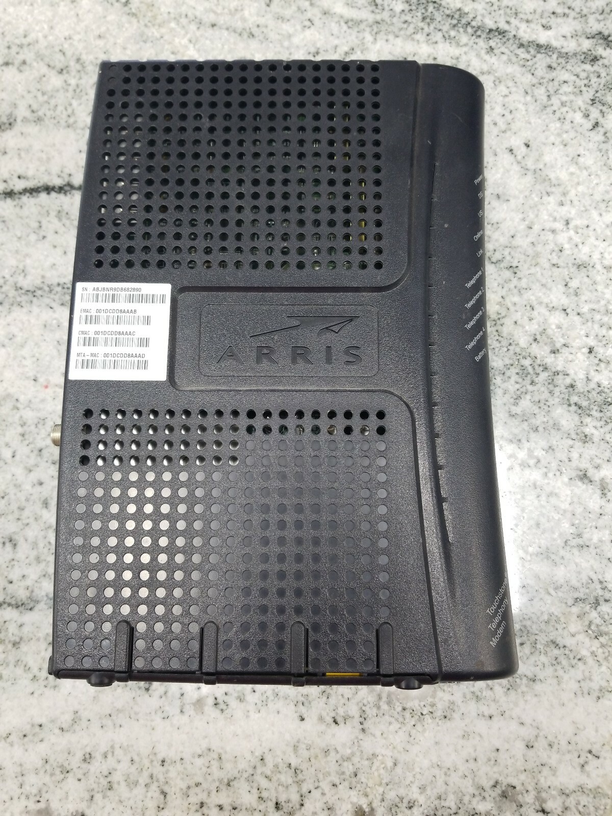 ARRIS TM604G/CT-8 Modem TM04AHDG6CT , SN: ABJBNR9DB682890 (16-24B2