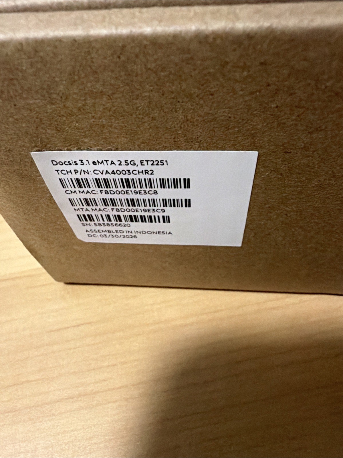 NEW Spectrum EN2251 D3.1 2.5G eMTA Modem